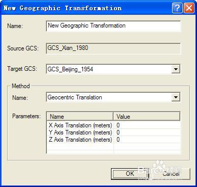 在ArcGIS Desktop中进行三参数或七精确投影转换
