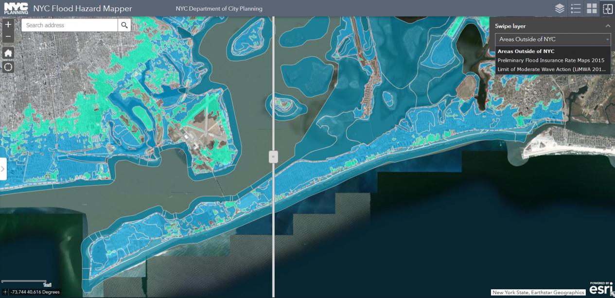 Web App Builder 纽约市洪水灾害地图绘制器