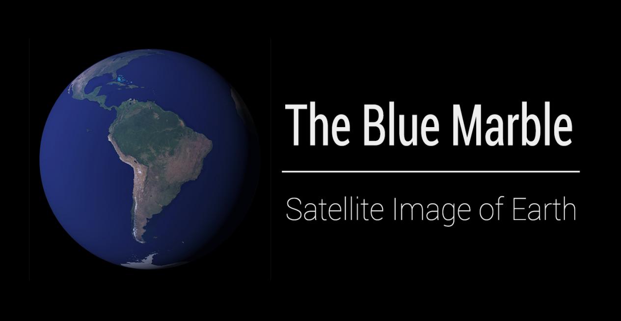 地球的卫星图像 - 蓝色大理石 (NASA)