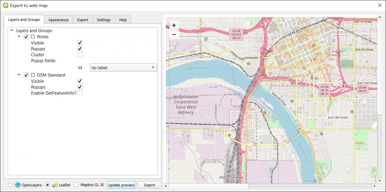 QGIS2Web 导出网页地图