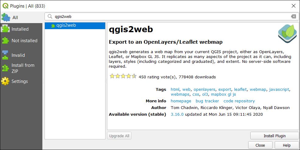 QGIS2Web 插件