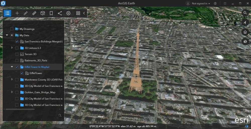 ArcGIS Earth 埃菲尔铁塔