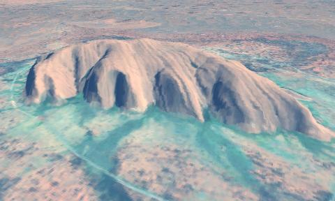 艾尔斯岩 uluru qgis 3 3d