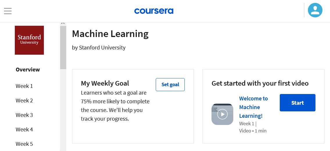 Coursera Dashboard