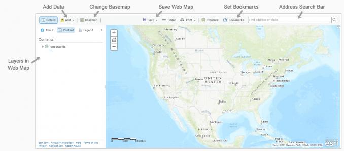 ArcGIS Online Web 地图界面