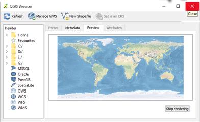 QGIS 浏览器