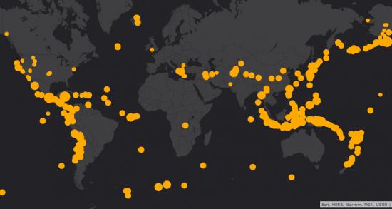 ArcGIS Online Webmap 地震