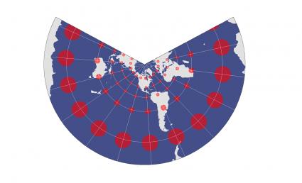 北美兰伯特共形圆锥投影 - Conformal