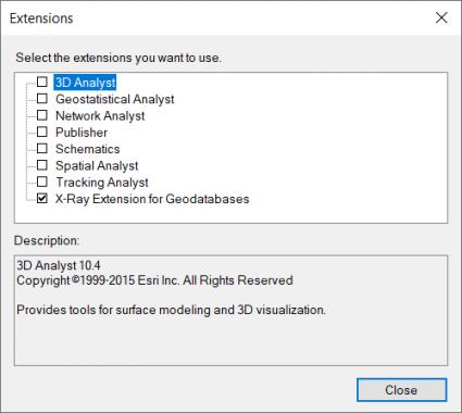 X-Ray Extensions For Geodatabases